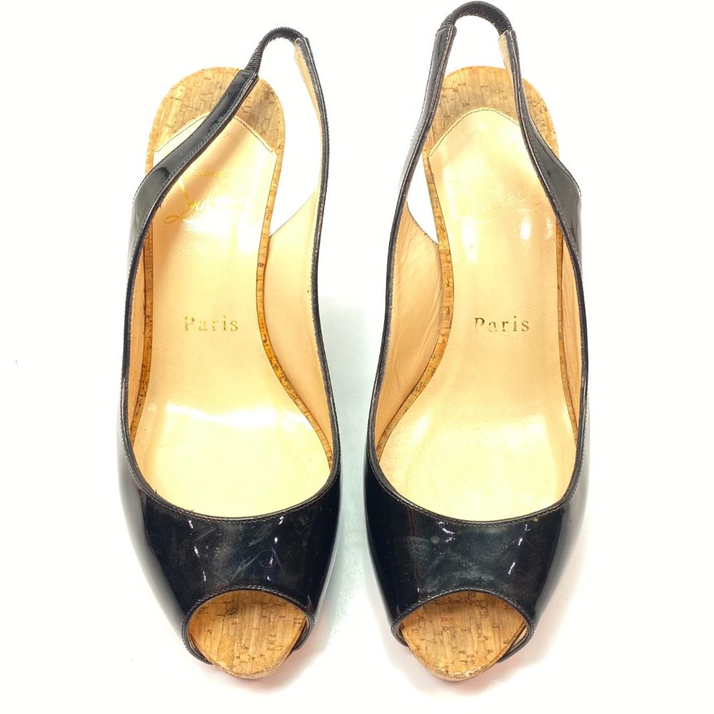 🌷❤️🔥FINAL SALE 🔥 NO OFFERS🌷💥Christian Louboutin Patent Wedges 35.5 - Picture 2 of 6